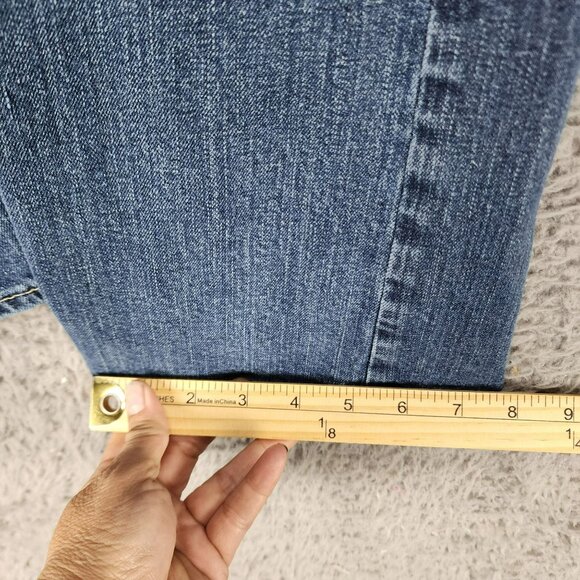 Reclaim Jeans Womens 32 Petite Medium Wash Stretch Mid Rise Regular Bootcut - Picture 8 of 15